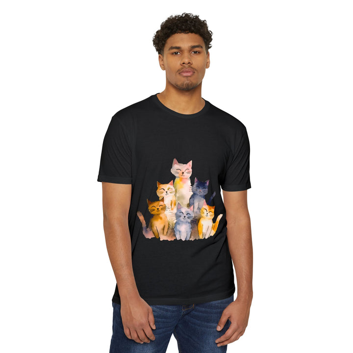 Charming Cat Family Shirt - Adorable Feline Gathering Design