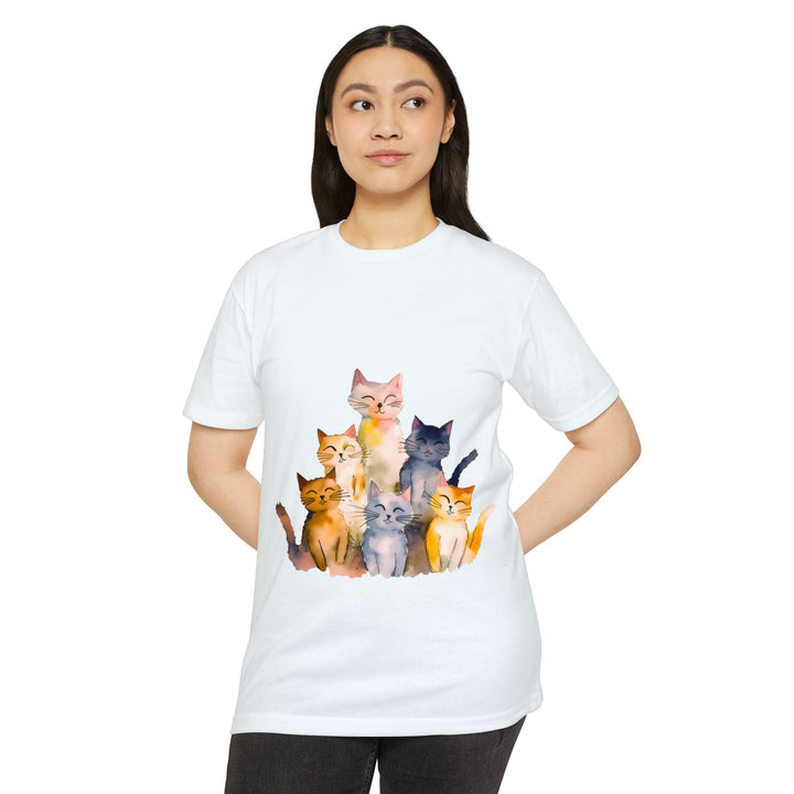 Charming Cat Family Shirt - Adorable Feline Gathering Design