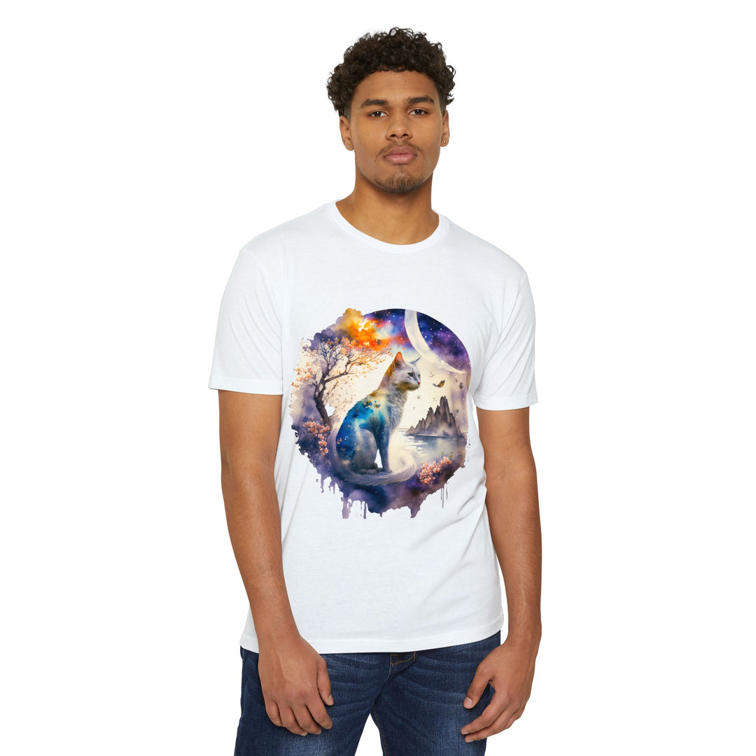 Cosmic Dreams Cat Top - Unisex Lunar Fantasy T-Shirt