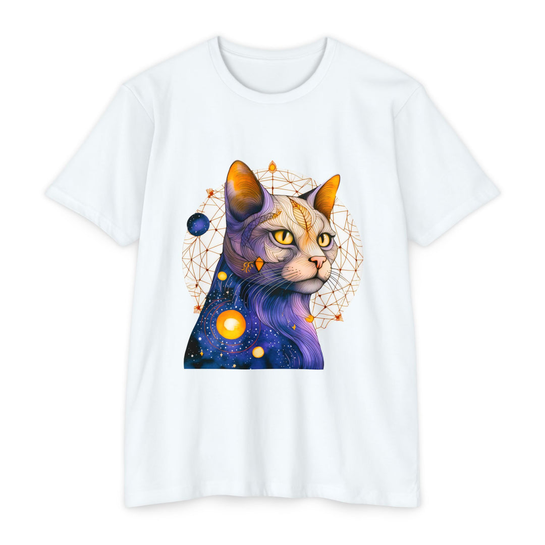 Astral Feline Majesty Top - Celestial Cat Art