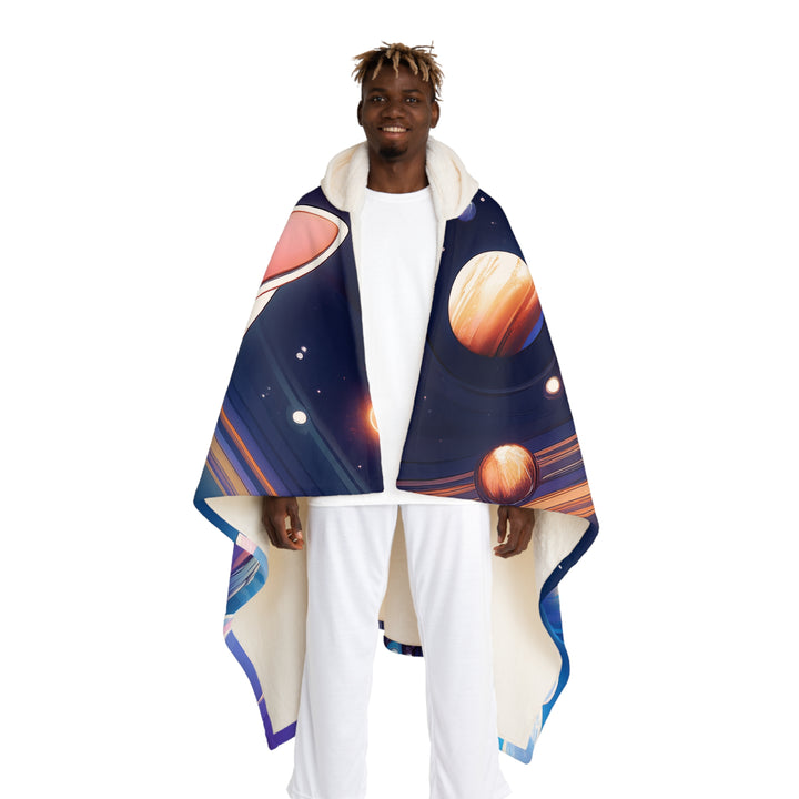 Galactic Explorer Hooded Sherpa Fleece Blanket