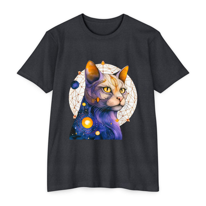 Astral Feline Majesty Top - Celestial Cat Art