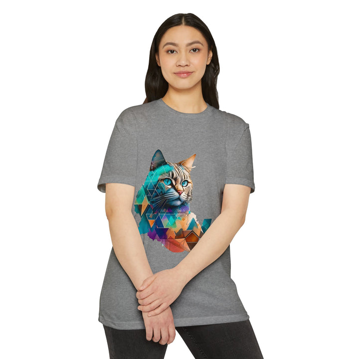 Geometric Illusions Cat Top - Unisex Abstract Art T-Shirt