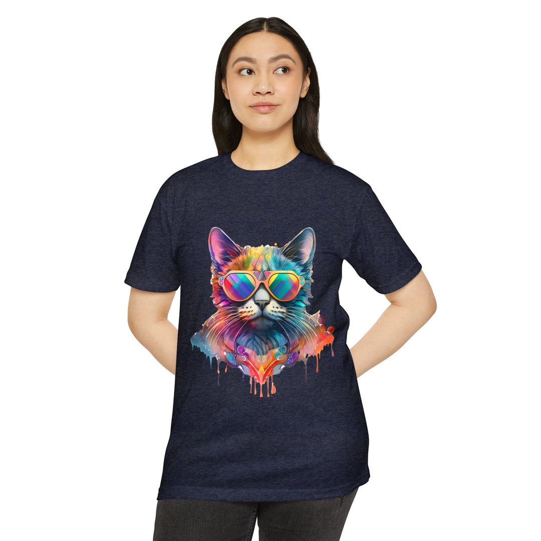 Groovy Beats Cat Top - Unisex DJ Cat T-Shirt