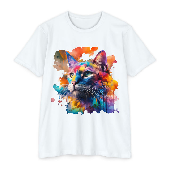 Cosmic Cat T-Shirt - Feline Nebula Art