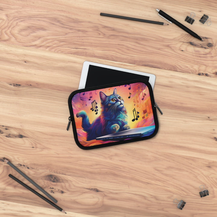 Feline Composer: Musical Inspiration Laptop Sleeve