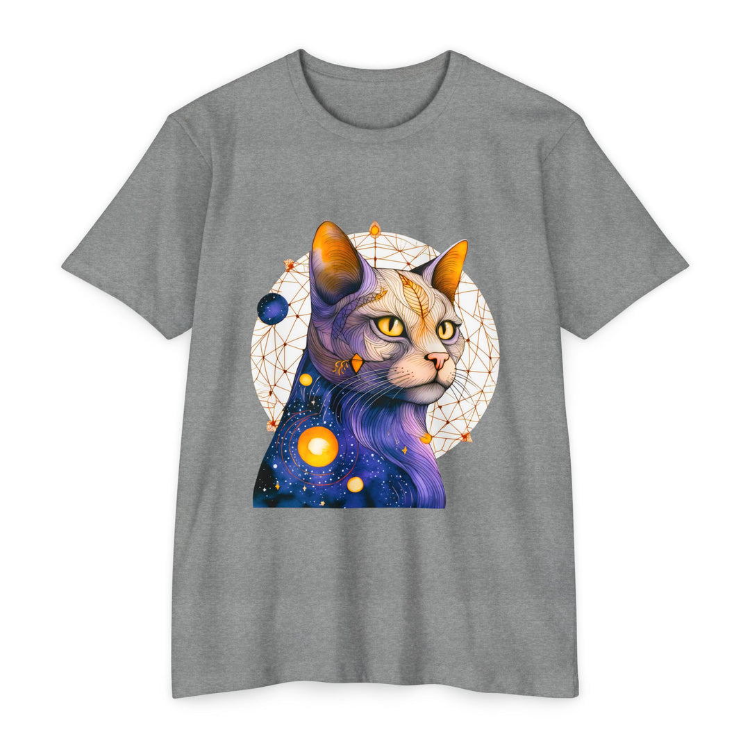 Astral Feline Majesty Top - Celestial Cat Art