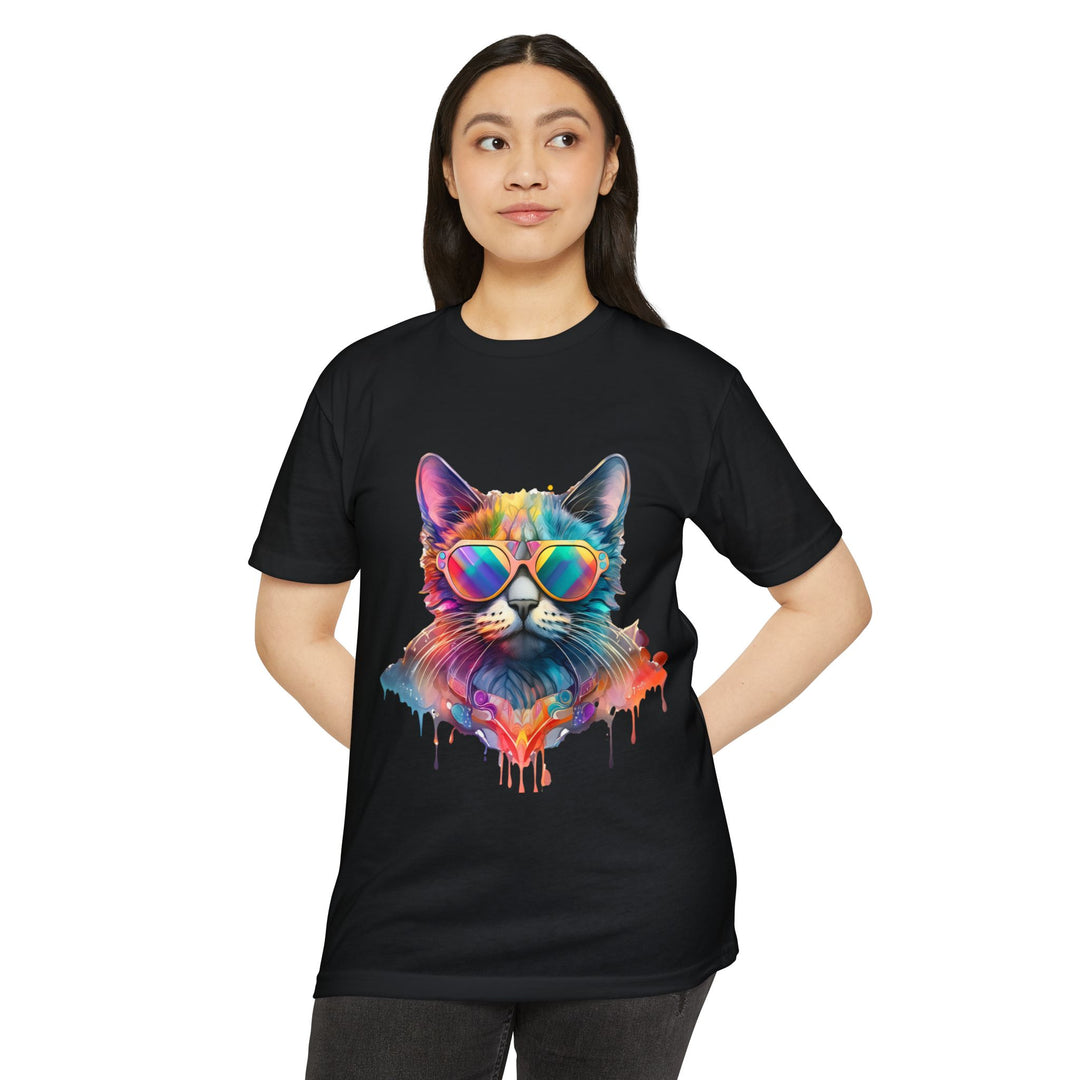 Groovy Beats Cat Top - Unisex DJ Cat T-Shirt