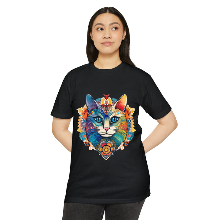 Bohemian Mandala Cat Shirt - Vibrant Feline Art Design