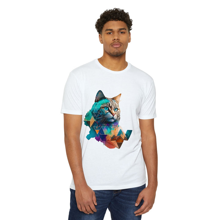 Geometric Illusions Cat Top - Unisex Abstract Art T-Shirt