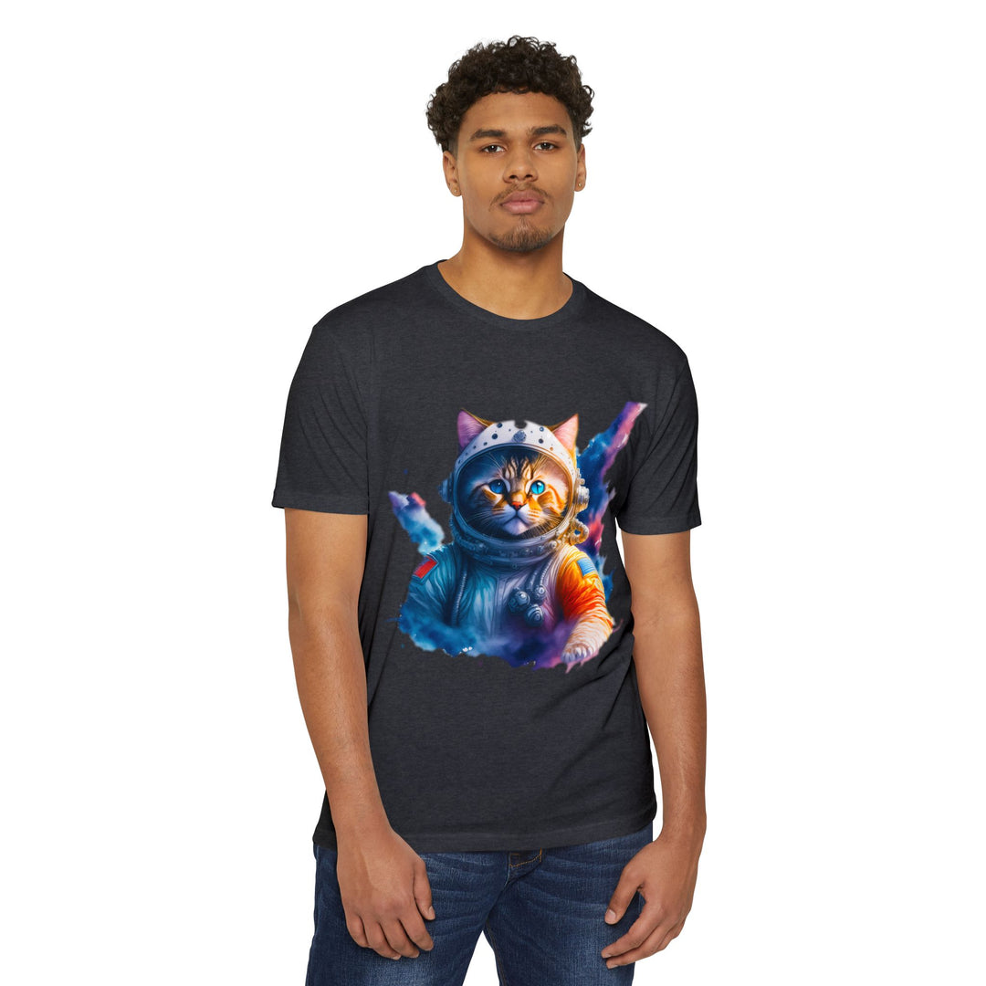 Cosmic Catstronaut Top - Unisex Space Odyssey T-Shirt