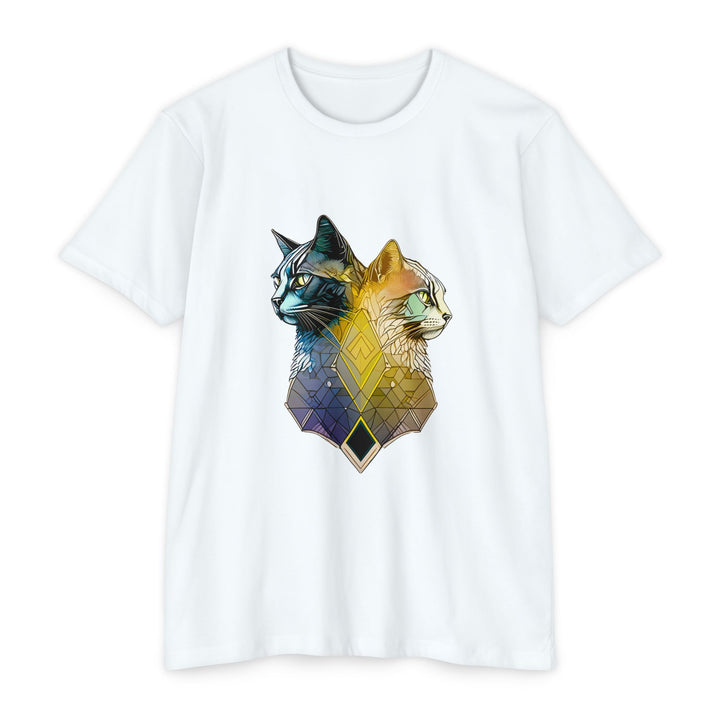 Dual Essence Cat Top - Unisex Modern Art T-Shirt