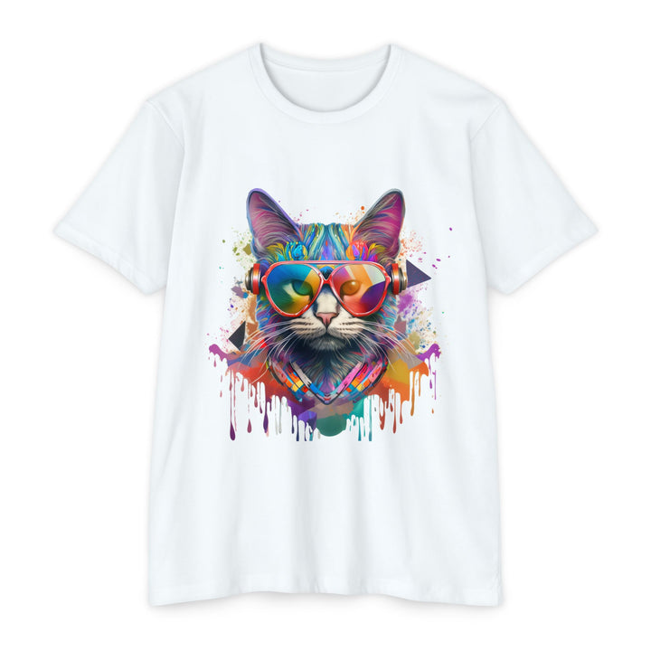 Groovy Beats Cat Top - Unisex DJ Cat T-Shirt