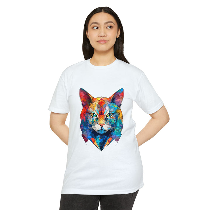 Kaleidoscope Cat Top - Unisex Ultra-Soft CVC Jersey T-Shirt