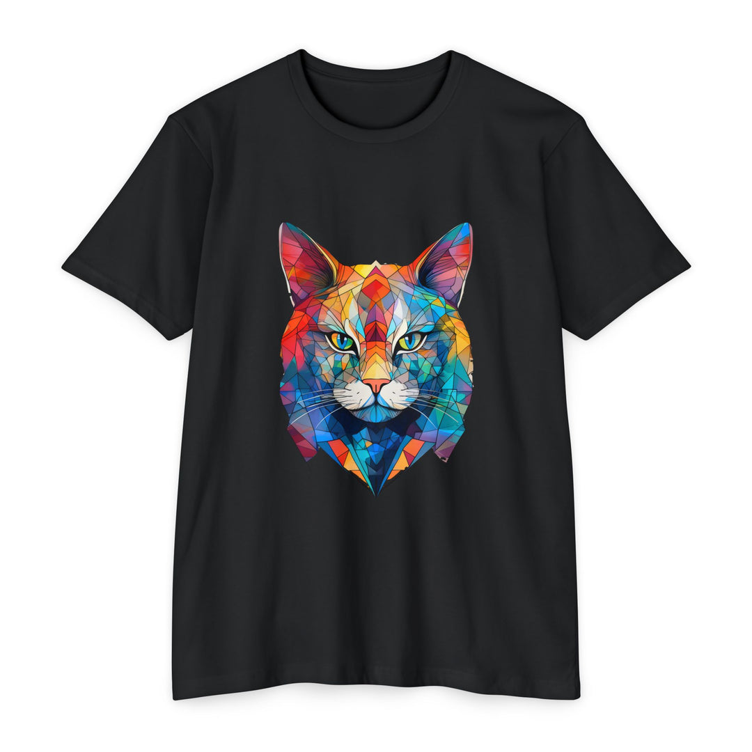 Kaleidoscope Cat Top - Unisex Ultra-Soft CVC Jersey T-Shirt