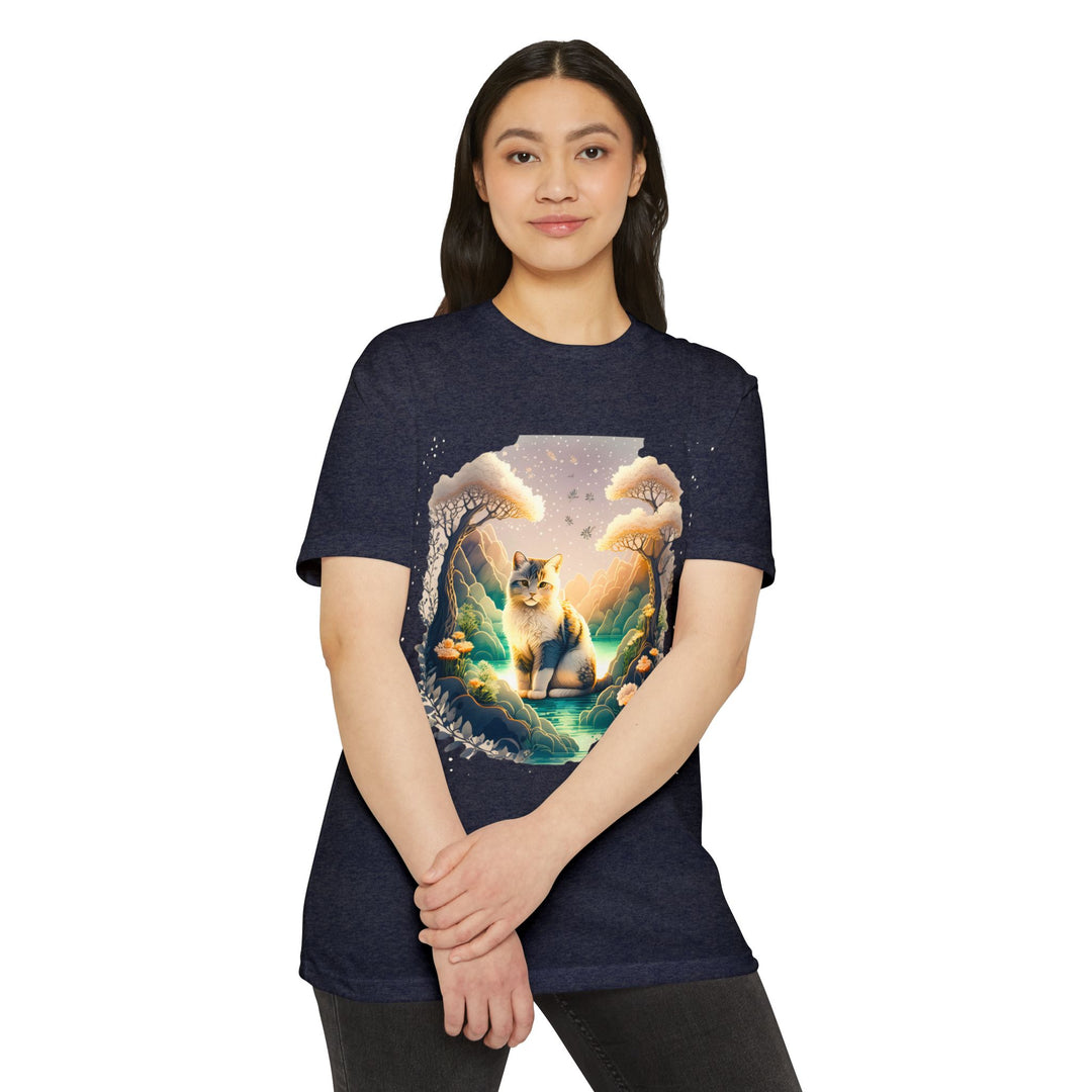 Mystic Grove Cat Top - Unisex Enchanted Forest T-Shirt