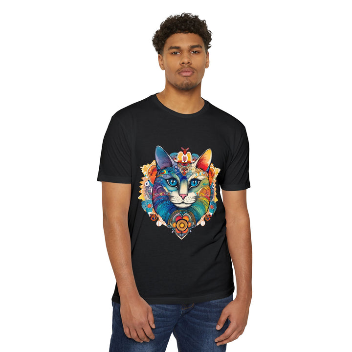 Bohemian Mandala Cat Shirt - Vibrant Feline Art Design