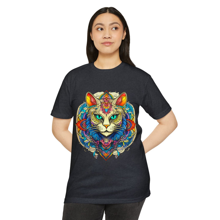 Mystic Mandala Cat Top - Unisex Spiritual Art T-Shirt