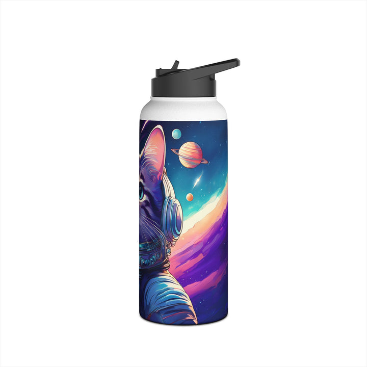 Cosmic Explorer Cat Stainless Steel Water Bottle – Out of This World Hydration