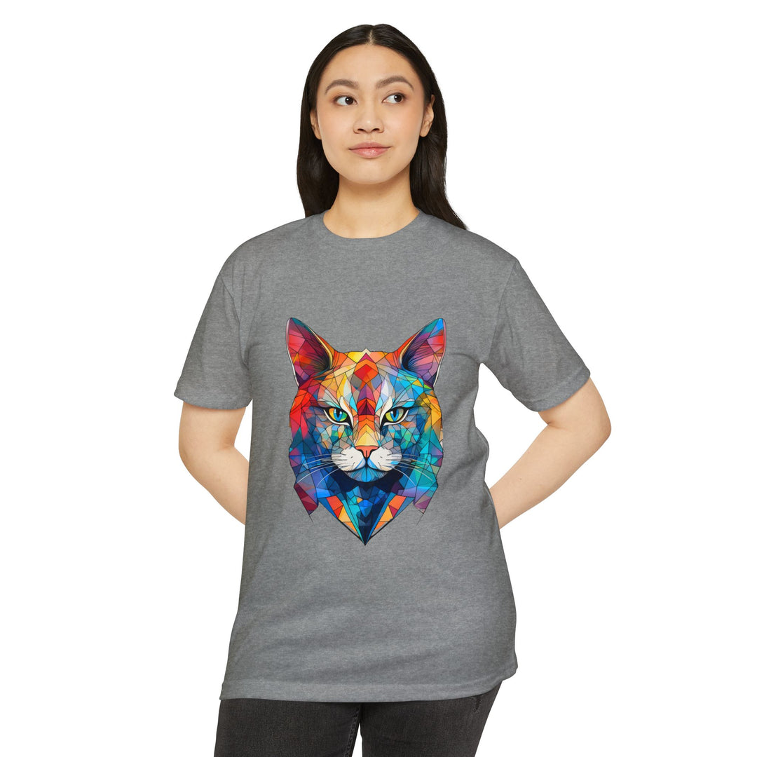 Kaleidoscope Cat Top - Unisex Ultra-Soft CVC Jersey T-Shirt