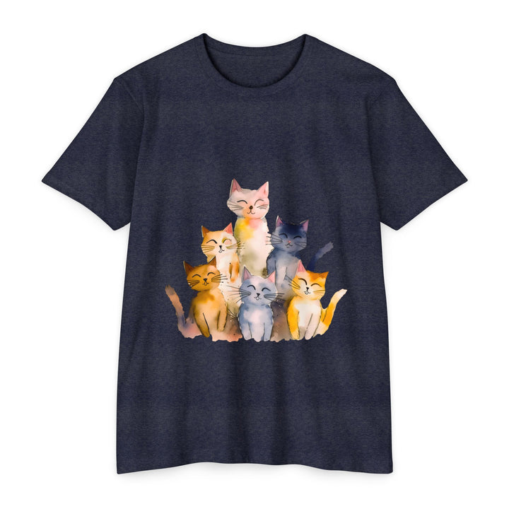 Charming Cat Family Shirt - Adorable Feline Gathering Design