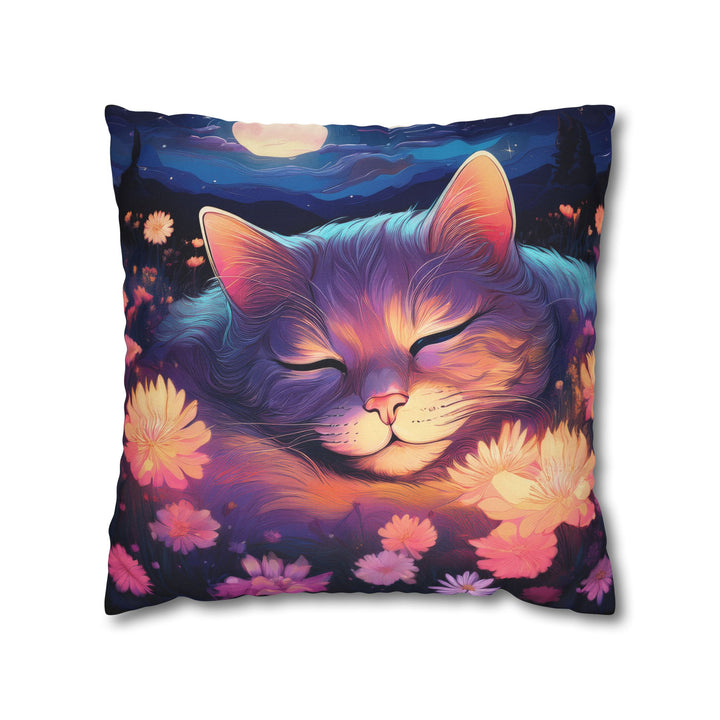 Moonlit Dreams: Enchanting Cat-Themed Pillowcase for Magical Comfort