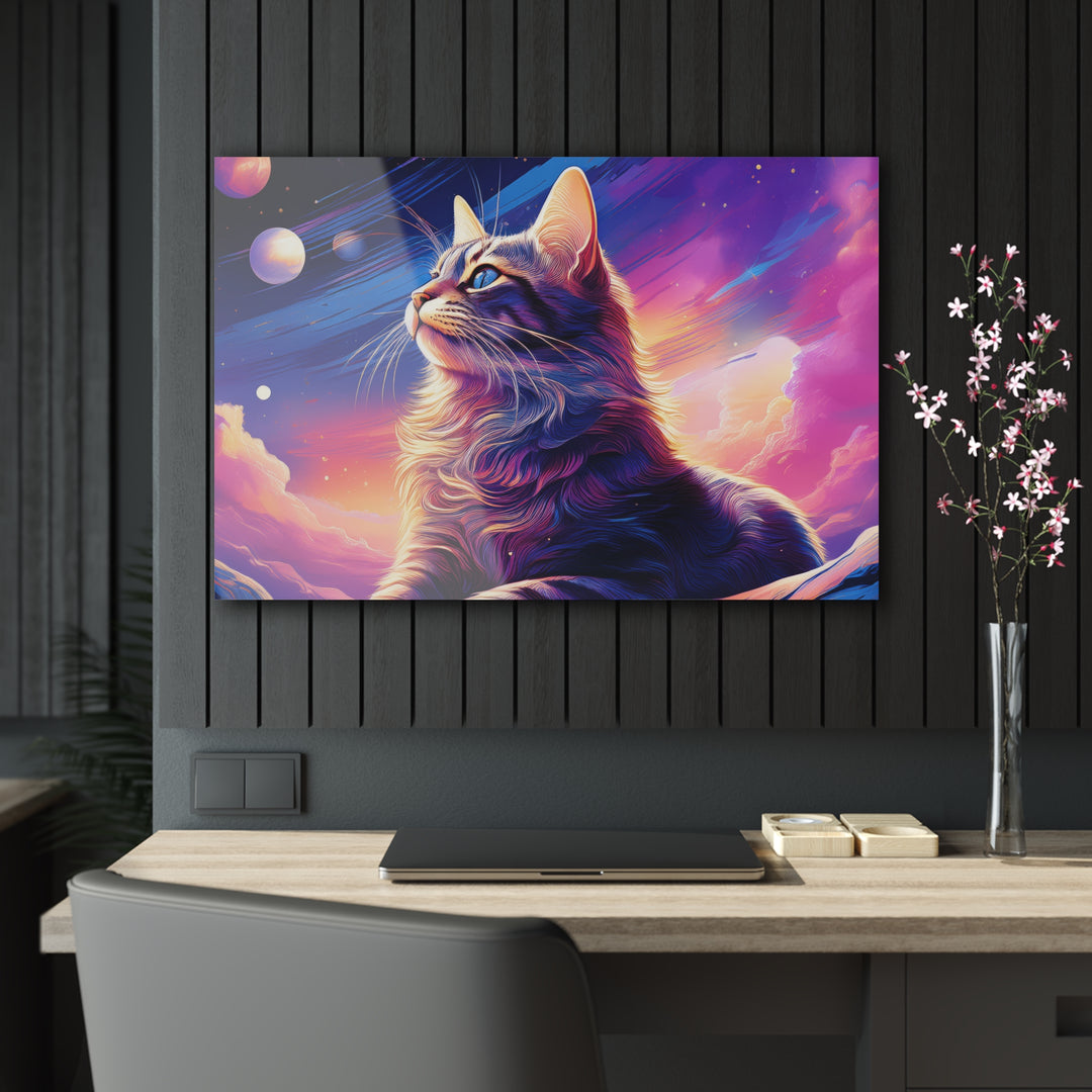 Celestial Feline – Acrylic Print