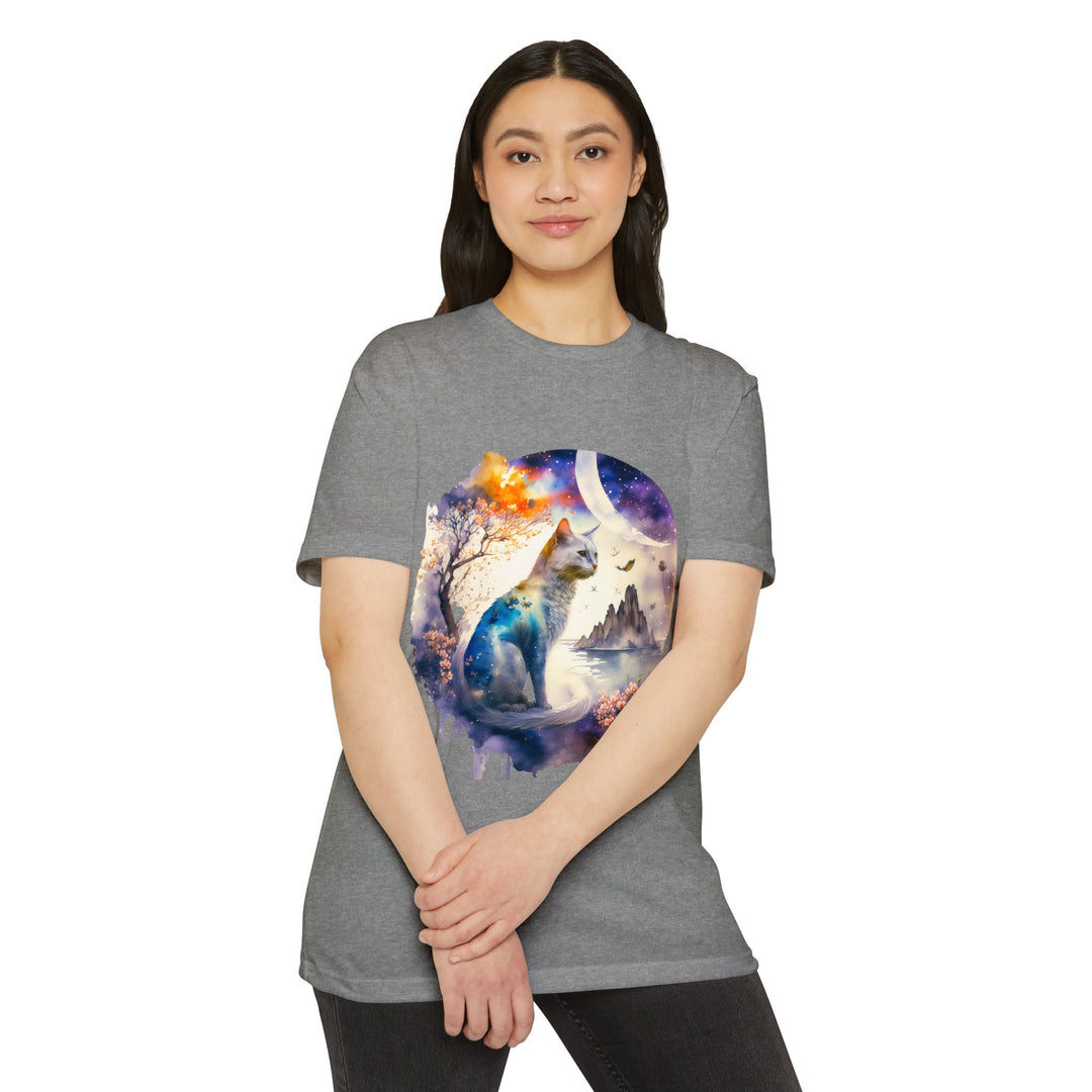 Cosmic Dreams Cat Top - Unisex Lunar Fantasy T-Shirt