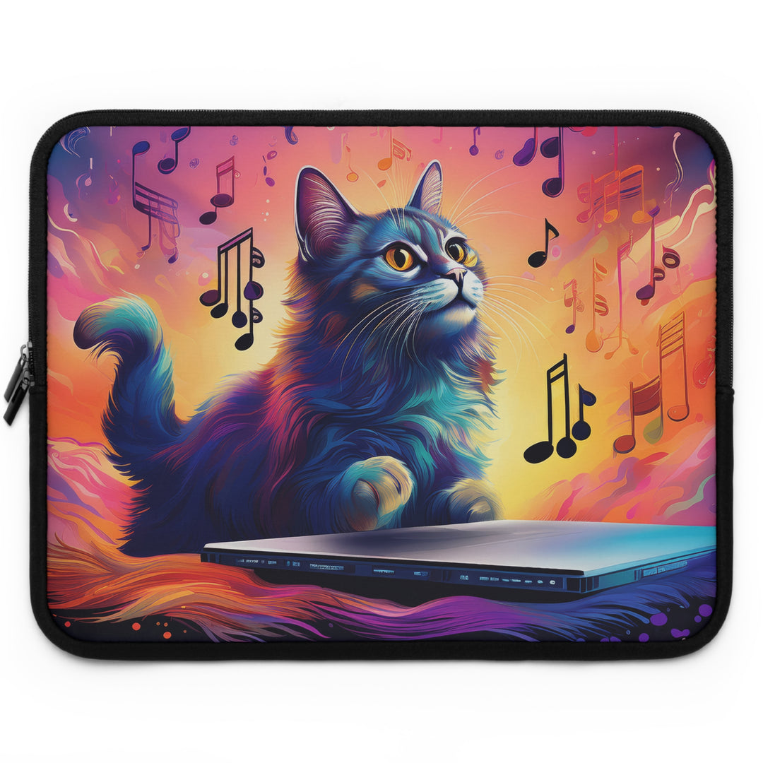 Feline Composer: Musical Inspiration Laptop Sleeve