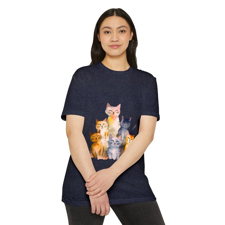 Charming Cat Family Shirt - Adorable Feline Gathering Design