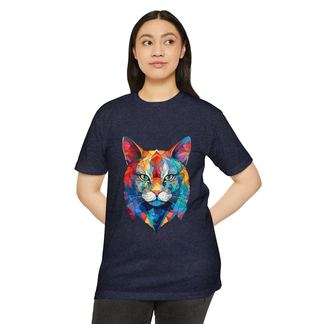 Kaleidoscope Cat Top - Unisex Ultra-Soft CVC Jersey T-Shirt