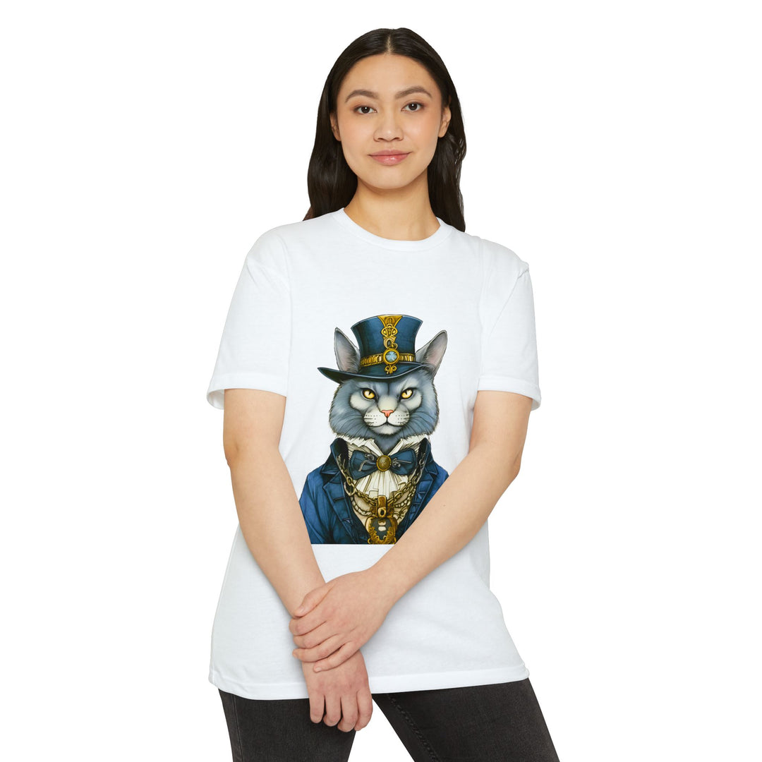 Victorian Gentlecat Top - Unisex Steampunk Cat T-Shirt