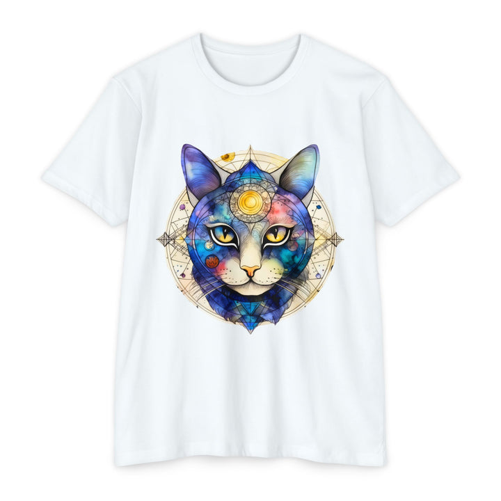 Cosmic Cat Universe Top - Galactic Feline Artistry