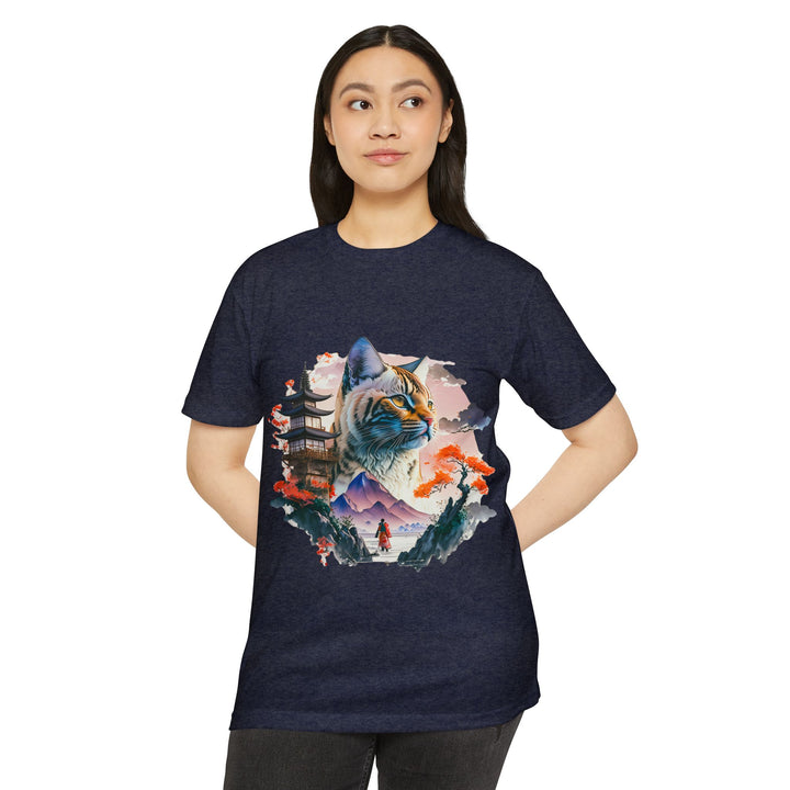 Samurai Spirit Cat Top - Unisex Traditional Art T-Shirt