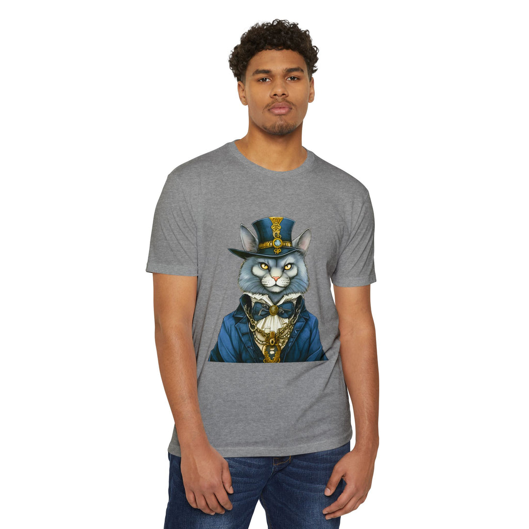 Victorian Gentlecat Top - Unisex Steampunk Cat T-Shirt