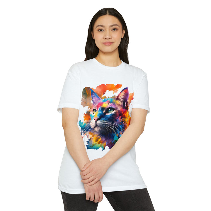 Cosmic Cat T-Shirt - Feline Nebula Art