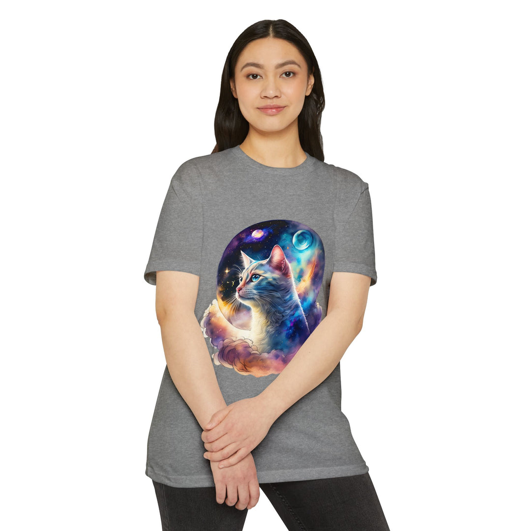 Celestial Cat Dreams Shirt - Mystical Galaxy Design