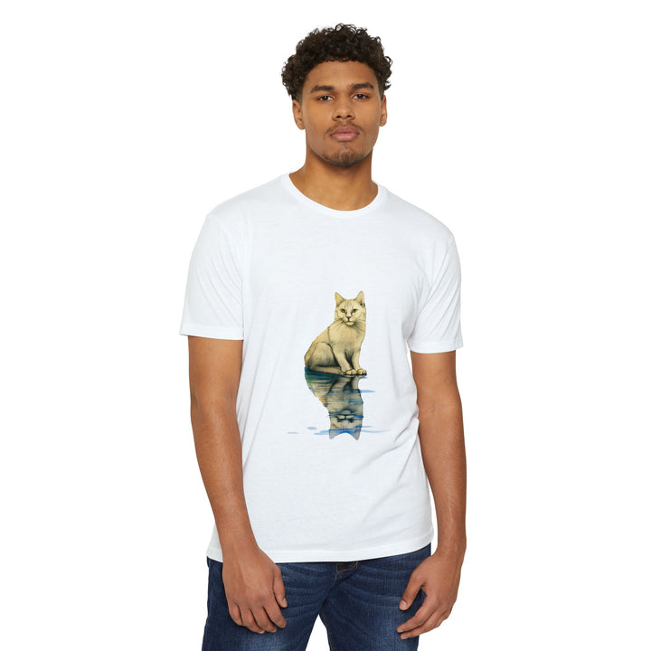 Reflective Feline T-Shirt - Subtle Cat Art