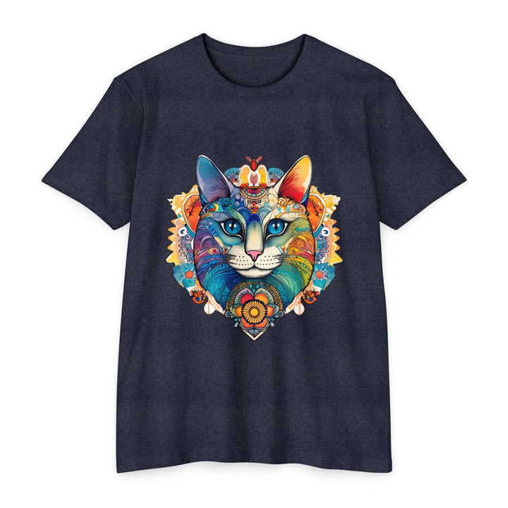 Bohemian Mandala Cat Shirt - Vibrant Feline Art Design