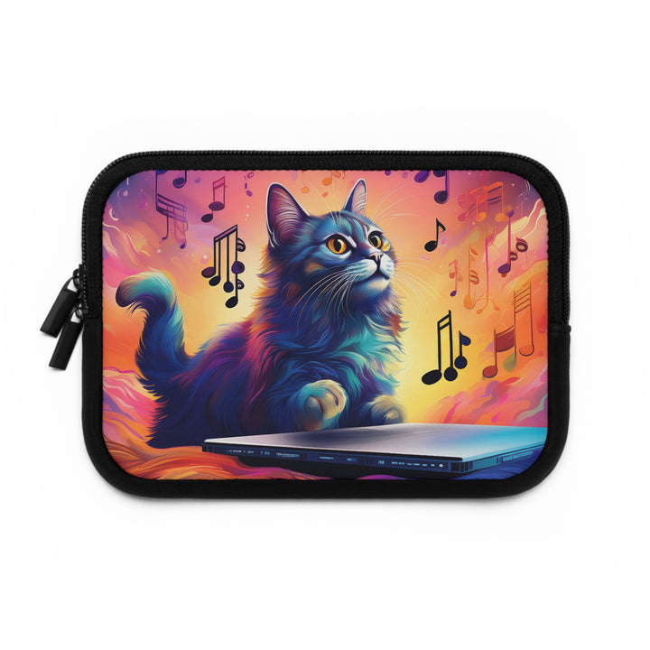 Feline Composer: Musical Inspiration Laptop Sleeve