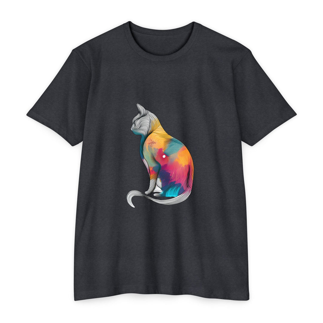 Psychedelic Cat T-Shirt - Hypnotic Feline Art