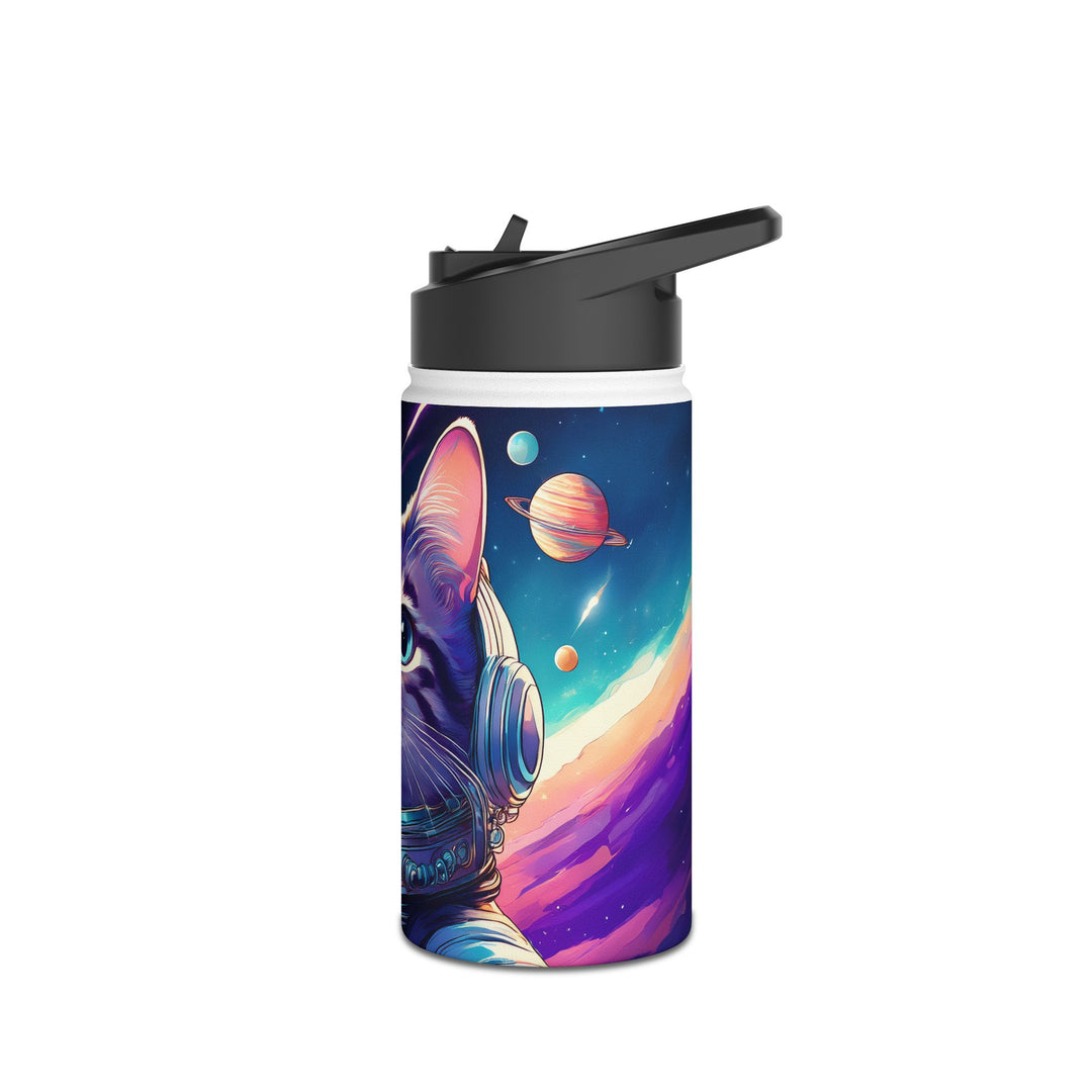 Cosmic Explorer Cat Stainless Steel Water Bottle – Out of This World Hydration