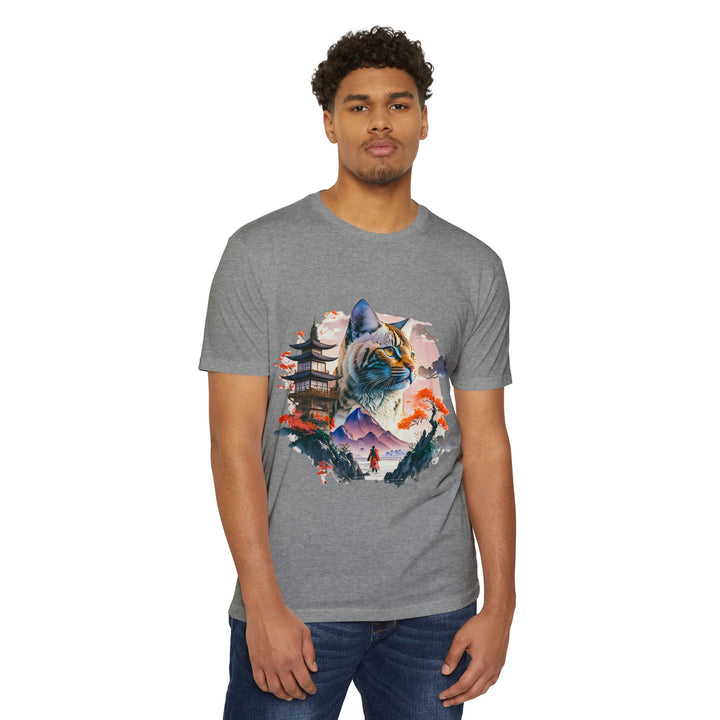 Samurai Spirit Cat Top - Unisex Traditional Art T-Shirt