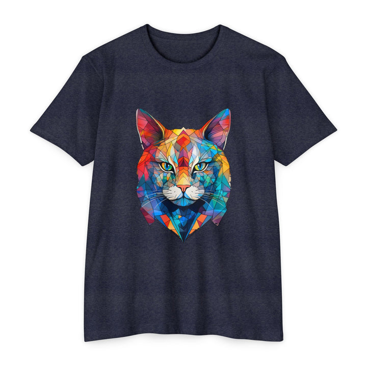 Kaleidoscope Cat Top - Unisex Ultra-Soft CVC Jersey T-Shirt