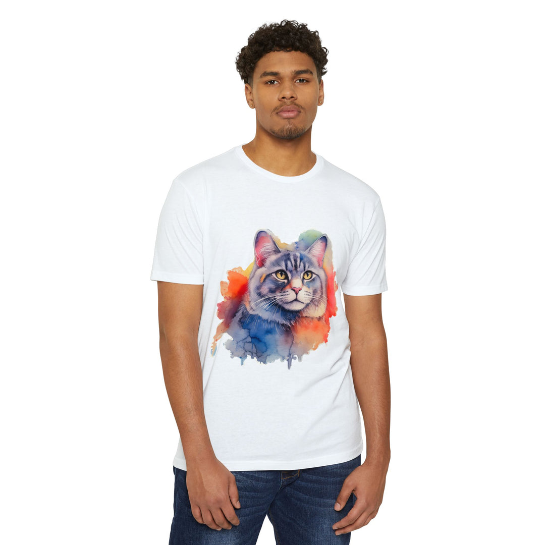 Watercolor Majesty Shirt - Artistic Cat Portrait