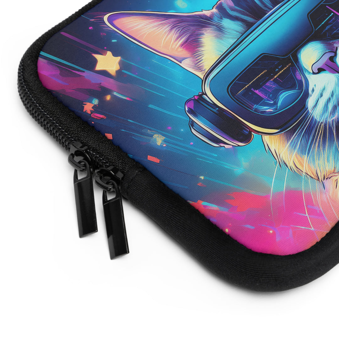 Cosmic Cool: VR Cat Laptop Sleeve