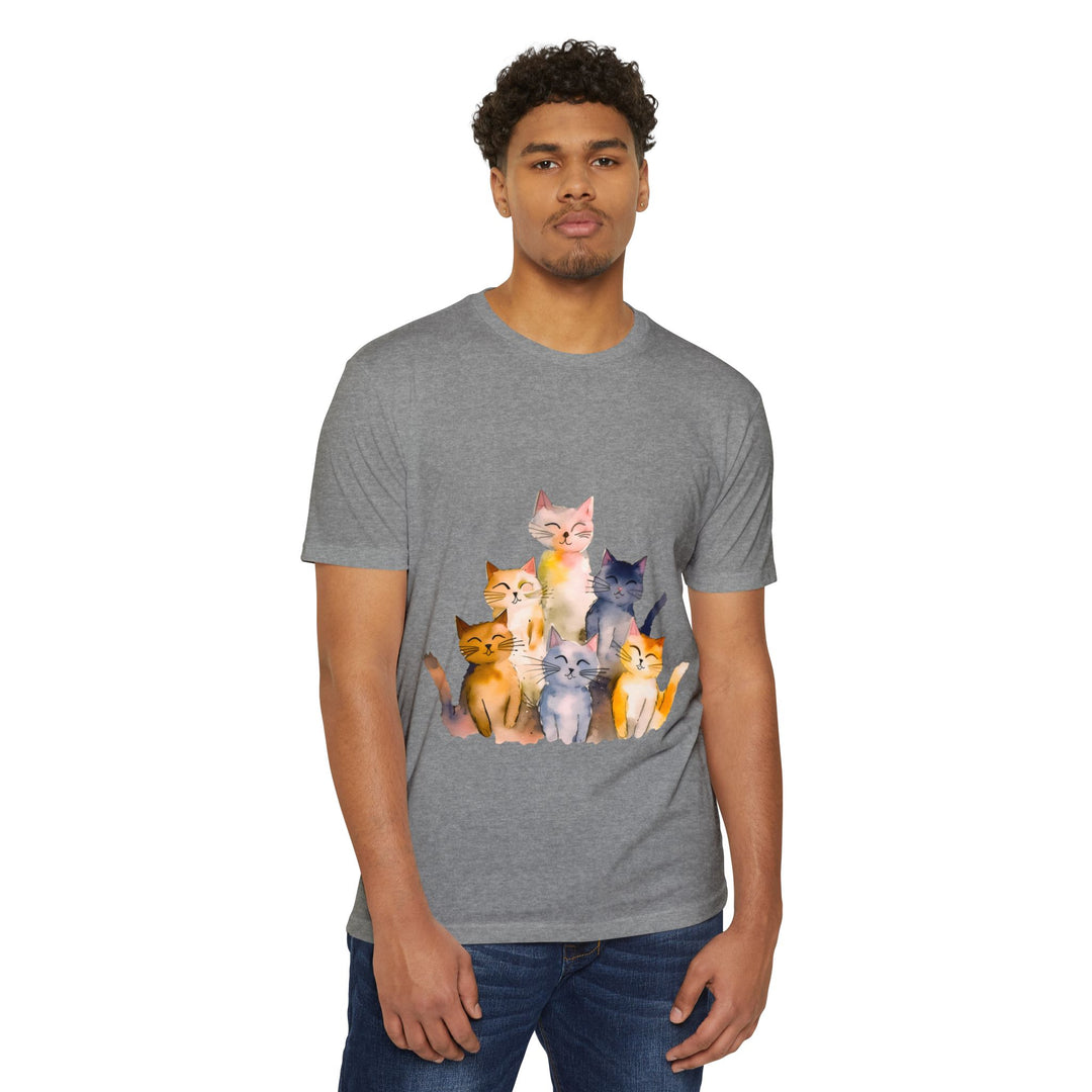 Charming Cat Family Shirt - Adorable Feline Gathering Design