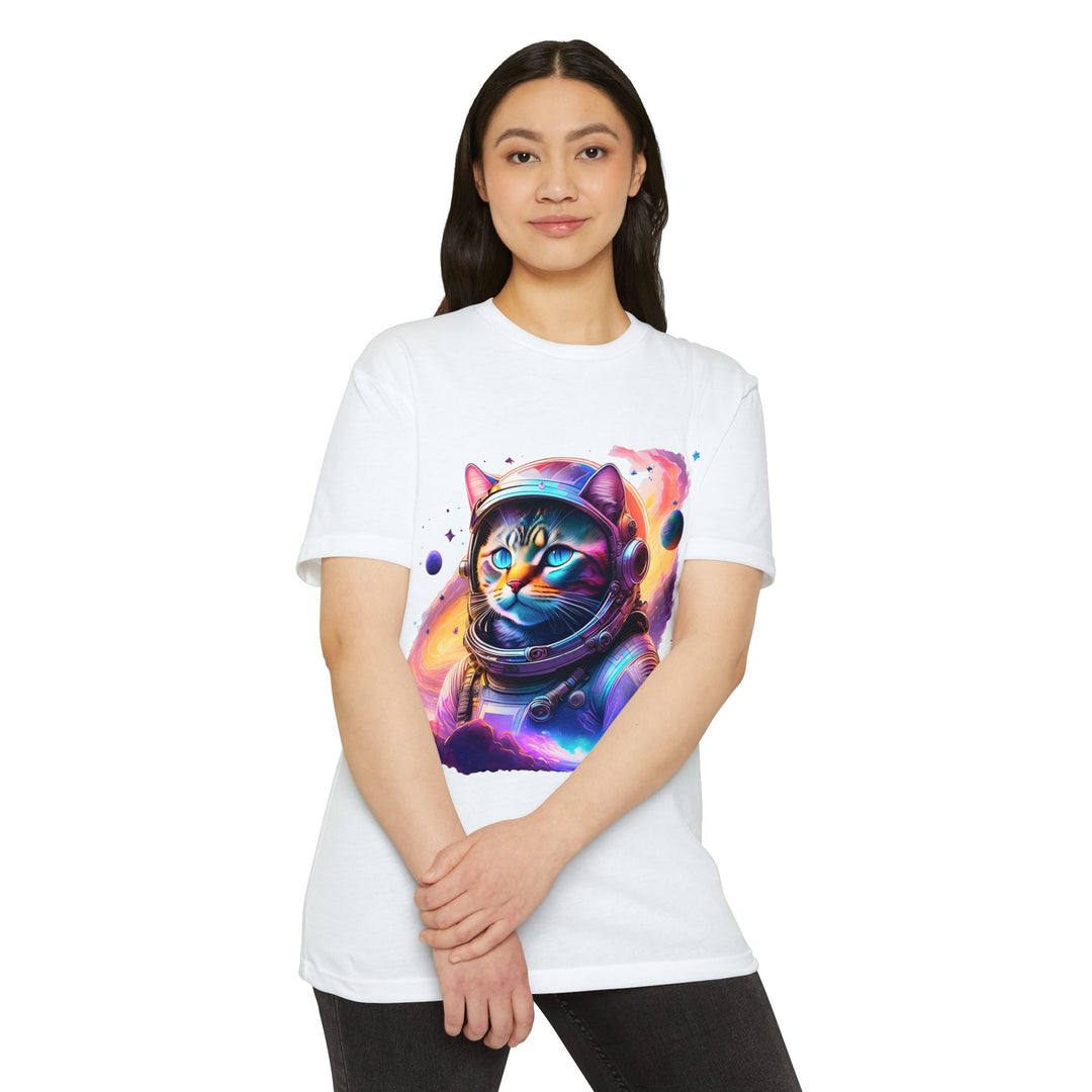 Galactic Explorer Cat Top - Unisex Astronaut Cat T-Shirt