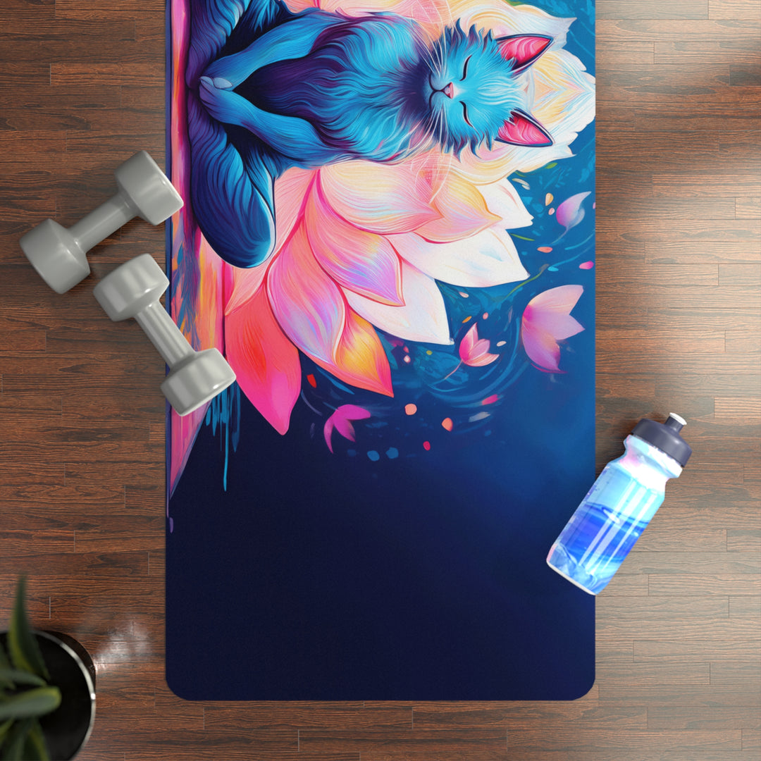 Zen Lotus Cat Yoga Mat – A Journey to Inner Peace