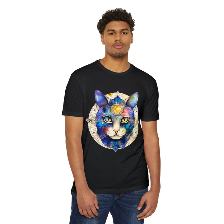 Cosmic Cat Universe Top - Galactic Feline Artistry